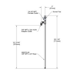 Hot Sale ???? T&S Brass And Bronze Works T&S 005310-40 24" Riser Assembly With Swivel Tee ????