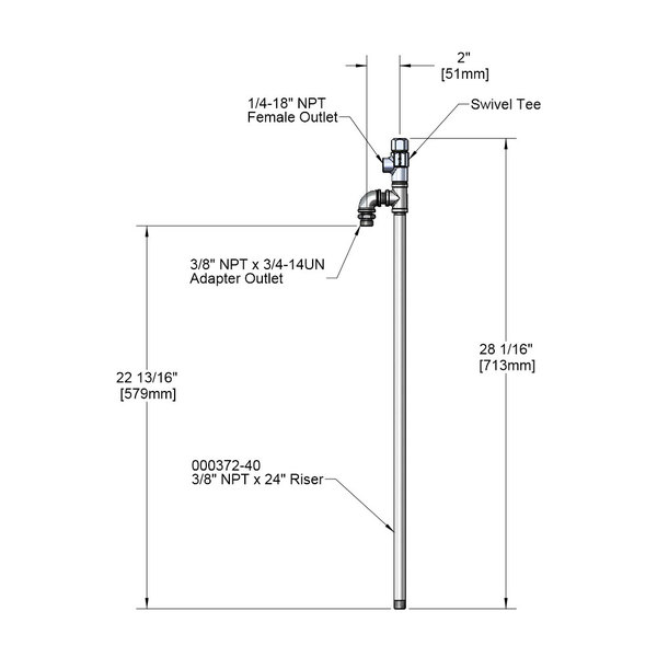 Hot Sale ???? T&S Brass And Bronze Works T&S 005310-40 24" Riser Assembly With Swivel Tee ???? 3 Hot Sale ???? T&S Brass And Bronze Works T&S 005310-40 24" Riser Assembly With Swivel Tee ????