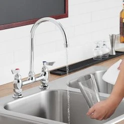 Deals 🎉 Waterloo Deck Mount Faucet With 8" Gooseneck Spout And 8" Centers ❤️