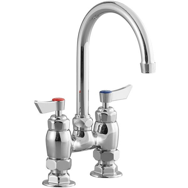 Waterloo Deck Mount Faucet with 6" Gooseneck Spout and 4" Centers New ???? Waterloo Deck Mount Faucet With 6" Gooseneck Spout And 4" Centers ???? -T&S Shop unnamed file 302