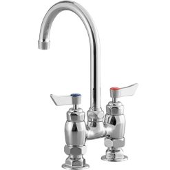 New ???? Waterloo Deck Mount Faucet With 6" Gooseneck Spout And 4" Centers ???? 4 New ???? Waterloo Deck Mount Faucet With 6" Gooseneck Spout And 4" Centers ???? -T&S Shop unnamed file 303
