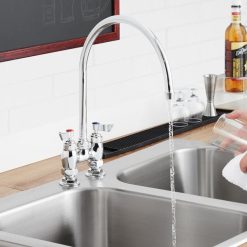 Best Sale ???? Waterloo Deck Mount Faucet With 12" Gooseneck Spout And 4" Centers ✨