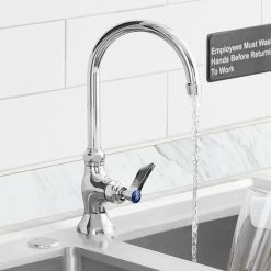Discount ✔️ Waterloo Deck Mount Single Temperature Faucet With 6" Gooseneck Spout And Single Inlet ????