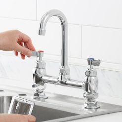 Budget ???? Waterloo Deck Mount Faucet With 3 1/2" Gooseneck Spout And 8" Centers ????
