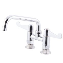 Buy ???? T&S Brass And Bronze Works Equip By T&S 5F-4DWX08 Deck Mounted Faucet With 8 1/8" Swing Spout, 4" Adjustable Centers, 5.2 GPM Laminar Flow Device, Cerama Cartridges, And Wrist Handles ????