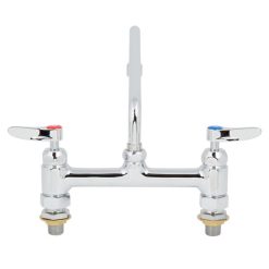 Discount ???? T&S Brass And Bronze Works T&S B-0220-61X-CCCR Deck Mounted Faucet With 8" Adjustable Centers, 10" Swing Spout, Stream Regulator Outlet, Cerama Cartridges, And Lever Handles ???? -T&S Shop unnamed file 429