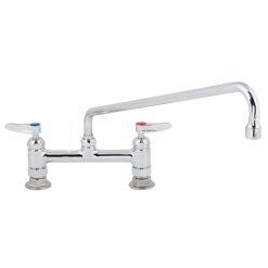 Brand new ???? T&S Brass And Bronze Works T&S B-0220-CR Deck Mounted Faucet With 8" Adjustable Centers, 18" Swing Spout, Stream Regulator Outlet, Cerama Cartridges, And Lever Handles ???? -T&S Shop unnamed file 433