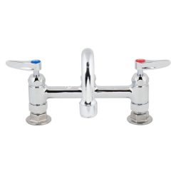 Brand new ???? T&S Brass And Bronze Works T&S B-0220-CR Deck Mounted Faucet With 8" Adjustable Centers, 18" Swing Spout, Stream Regulator Outlet, Cerama Cartridges, And Lever Handles ???? -T&S Shop unnamed file 434