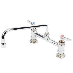 Budget ???? T&S Brass And Bronze Works T&S B-0221-CR Deck Mounted Pantry Faucet With 8" Adjustable Centers, 12" Swing Nozzle, And Cerama Cartridges ⌛