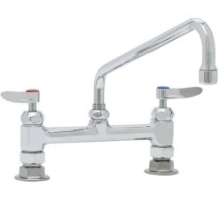 Hot Sale ✔️ T&S Brass And Bronze Works T&S B-0221-CR-K-F10 Deck Mounted Pantry Faucet With 8" Adjustable Centers, 12" Swing Nozzle, 1.0 GPM Aerator, And Lever Handles ????