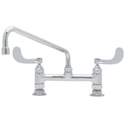 Discount ???? T&S Brass And Bronze Works T&S B-0221-WH4 Deck Mounted Pantry Faucet With 8" Adjustable Centers, 12" Swing Spout, Stream Regulator Outlet, Eterna Cartridges, And Wrist Handles ????