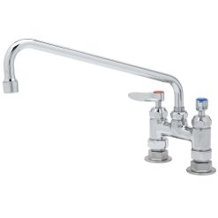 Wholesale ???? T&S Brass And Bronze Works T&S B-0225-CR Deck Mounted Faucet With 12" Swing Nozzle, 4" Adjustable Centers, 9.8 GPM Stream Regulator Outlet, Cerama Cartridges, And Lever Handles ????