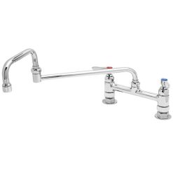 Top 10 ✔️ T&S Brass And Bronze Works T&S B-0245 Deck Mounted Faucet With 18" Double Jointed Swing Nozzle, 8" Adjustable Centers, 19.5 GPM Stream Regulator Outlet, Eterna Cartridges, And Lever Handles ❤️