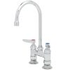 Best deal ???? T&S Brass And Bronze Works T&S B-0325-CR Deck Mount Double Pantry Mixing Faucet With 4" Adjustable Centers, 5 11/16" Gooseneck Spout, And Cerama Cartridges ????