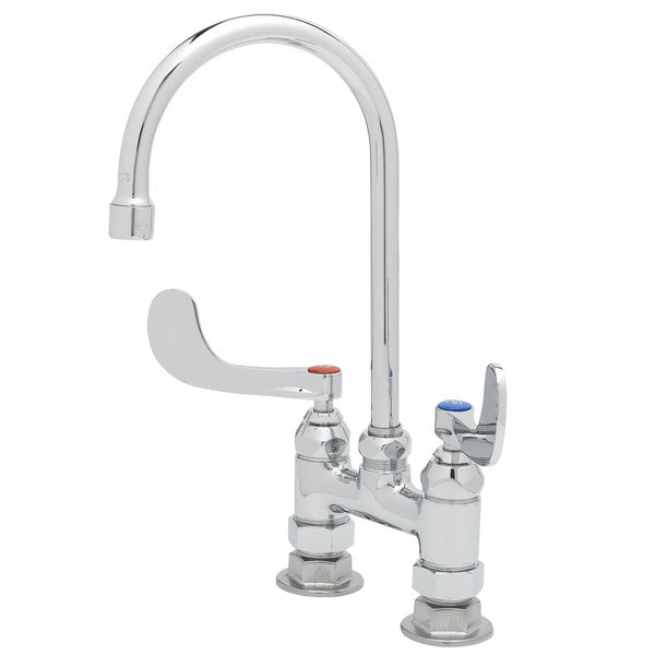 T&S B-0327 Deck Mounted Faucet with 5 3/4" Gooseneck Nozzle, 8" Centers, 2.2 GPM Aerator, Eterna Cartridges, and Wrist Handles Outlet ???? T&S Brass And Bronze Works T&S B-0327 Deck Mounted Faucet With 5 3/4" Gooseneck Nozzle, 8" Centers, 2.2 GPM Aerator, Eterna Cartridges, And Wrist Handles ???? -T&S Shop unnamed file 499