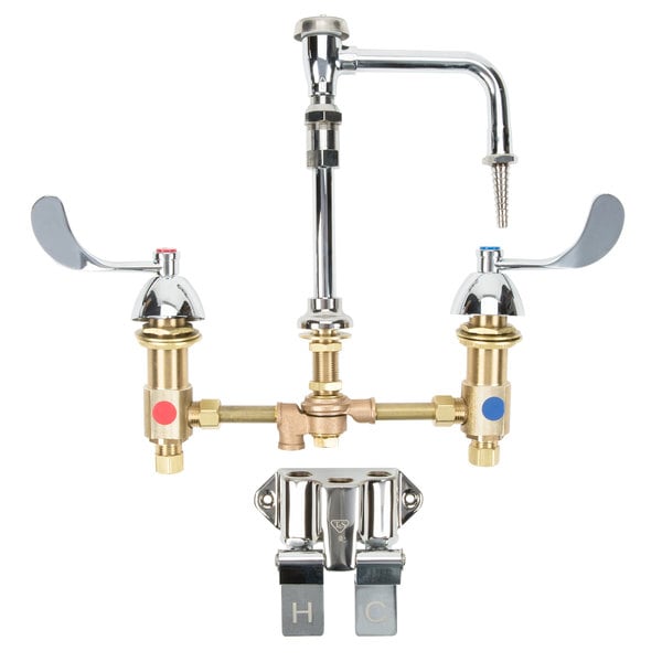 T&S B-0850-01-PV Deck Mount Widespread Mixing Faucet with 8" Adjustable Centers, Serrated Nozzle, 4" Wrist Action Handles, and Double Valve Pedal Discount ???? T&S Brass And Bronze Works T&S B-0850-01-PV Deck Mount Widespread Mixing Faucet With 8" Adjustable Centers, Serrated Nozzle, 4" Wrist Action Handles, And Double Valve Pedal ???? -T&S Shop unnamed file 502