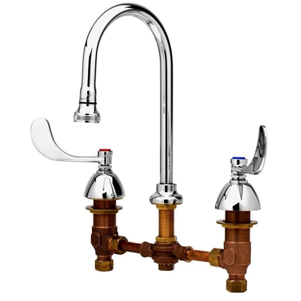 T&S B-0865 Deck Mount Mixing Faucet with 8" Adjustable Centers, 5 9/16" Gooseneck, 6" Wrist Action Handles, and Escutcheons New ???? T&S Brass And Bronze Works T&S B-0865 Deck Mount Mixing Faucet With 8" Adjustable Centers, 5 9/16" Gooseneck, 6" Wrist Action Handles, And Escutcheons ⭐ -T&S Shop unnamed file 511