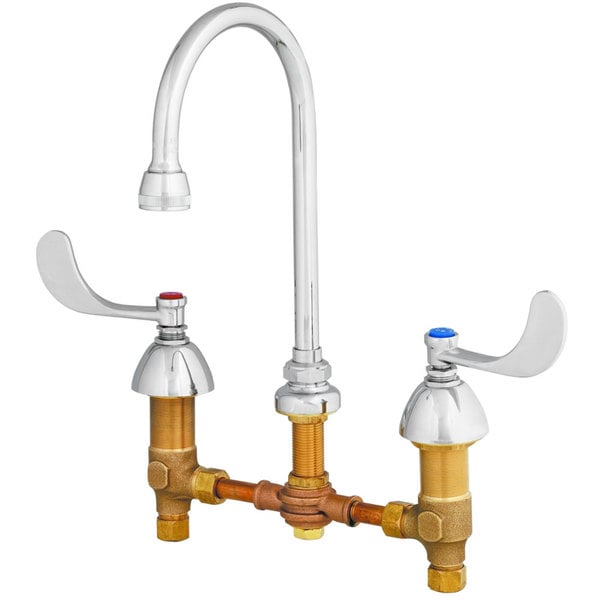 T&S B-0866-L Deck Mount Mixing Faucet with 12" Adjustable Centers, 5 3/4" Gooseneck, and 6" Wrist Action Handles Hot Sale ???? T&S Brass And Bronze Works T&S B-0866-L Deck Mount Mixing Faucet With 12" Adjustable Centers, 5 3/4" Gooseneck, And 6" Wrist Action Handles ???? -T&S Shop unnamed file 518