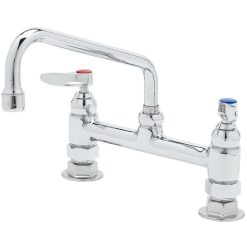 Cheapest ???? T&S Brass And Bronze Works T&S B-2280-060X Deck Mounted Faucet With 8" Swing Nozzle, 8" Adjustable Centers, 18.39 GPM Stream Regulator Outlet, Eterna Cartridges, And Lever Handles ⌛