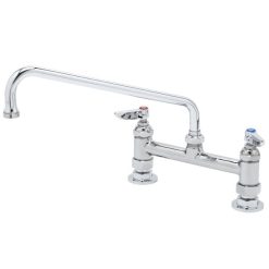 Wholesale ???? T&S Brass And Bronze Works T&S B-2280-CR Deck Mount Mixing Faucet With 8" Adjustable Centers, 12" Swing Nozzle, And Cerama Cartridges ????