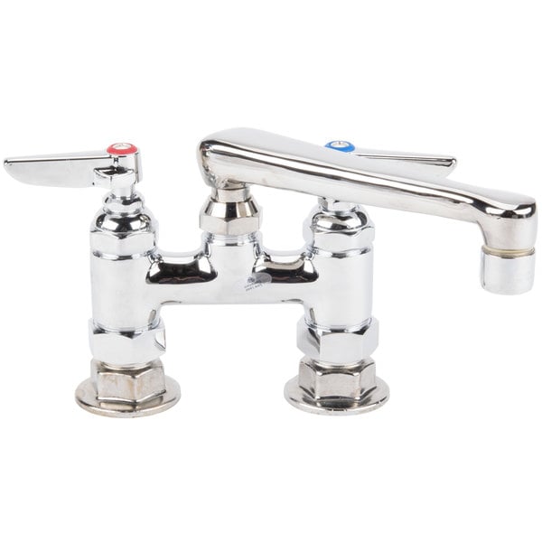 Wholesale ???? T&S Brass And Bronze Works T&S B-2501 Deck Mounted Faucet With 6" Cast Swivel Nozzle, 4" Adjustable Centers, 2.2 GPM Aerator, Eterna Cartridges, And Lever Handles ???? 4 Wholesale ???? T&S Brass And Bronze Works T&S B-2501 Deck Mounted Faucet With 6" Cast Swivel Nozzle, 4" Adjustable Centers, 2.2 GPM Aerator, Eterna Cartridges, And Lever Handles ???? - Image 2
