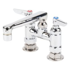Best Pirce ???? T&S Brass And Bronze Works T&S B-2501-CR Deck Mount Mixing Faucet With 4" Adjustable Centers, 6" Cast Spout, And Cerama Cartridges ⌛ -T&S Shop unnamed file 548