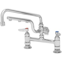 Outlet ???? T&S Brass And Bronze Works T&S B-0221-U12 Ultrarinse Deck Mount Mixing Faucet With 12" Swing Nozzle And 10" 1.5 GPM Sprayer Arm ????