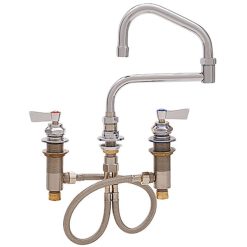 Best deal ???? Fisher 47872 Deck Mounted Faucet With Widespread Deck, 13" Double-Jointed Swing Nozzle, 2.2 GPM Aerator, And Lever Handles ????