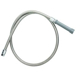 Hot Sale ???? T&S Brass And Bronze Works T&S B-0032-H 32" Stainless Steel Flex Hose With Gray Handle And Polyurethane Liner ????