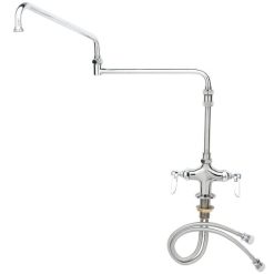Buy ???? T&S Brass And Bronze Works T&S B-0268-03 Deck Mounted Single Hole Pantry Faucet With Flex Inlets, 24" Double Jointed Swing Nozzle, Eterna Cartridges, And 4 5/8" Extension ????
